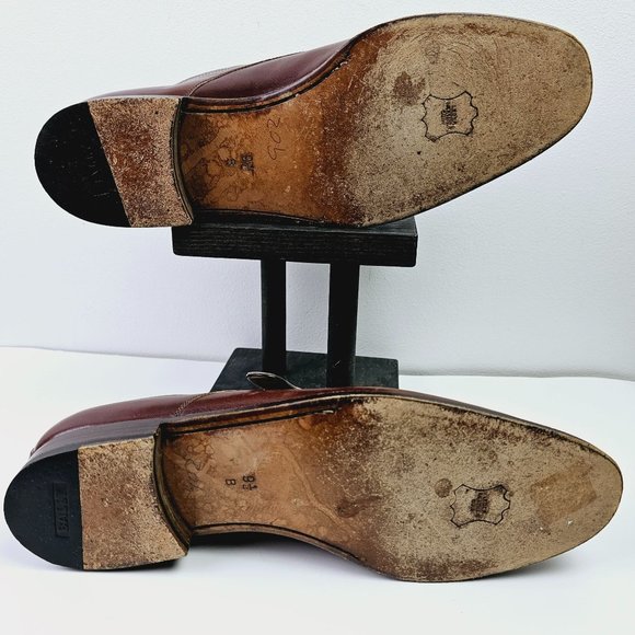 Bally Burlington Single Monk Strap Full Leather Loafer, Made in Italy, Sz 9 1/2B - Picture 8 of 10